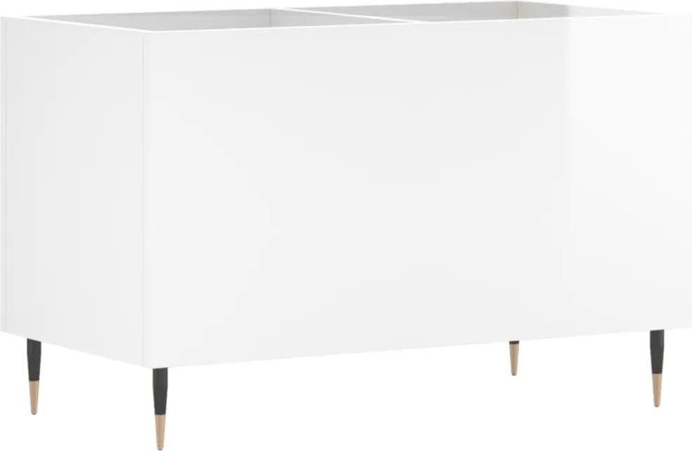 vidaXL magasfényű fehér szerelt fa hanglemezszekrény 74,5x38x48 cm