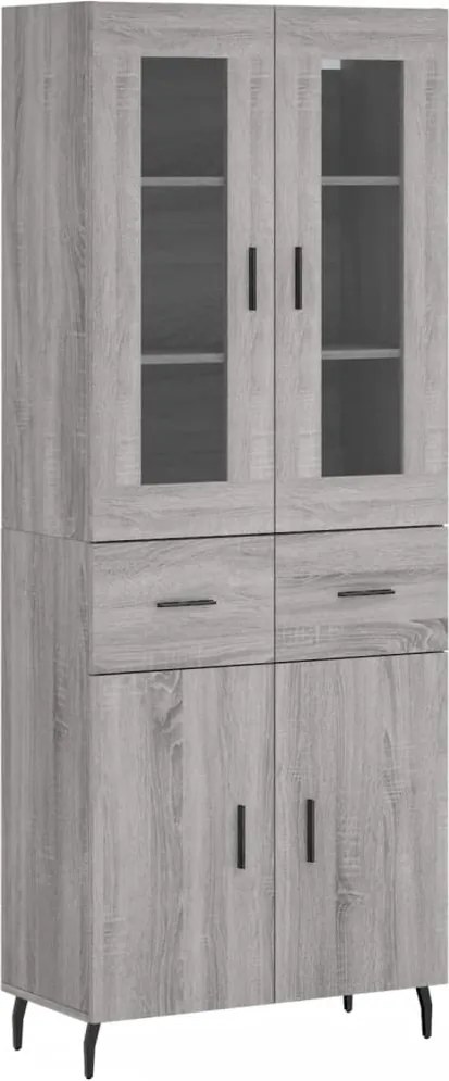 vidaXL szürke sonoma szerelt fa magasszekrény 69,5 x 34 x 180 cm