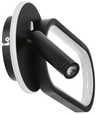 MONET LED fali lámpa 13W+2W, 230V, 3000/4000/6000K, fekete