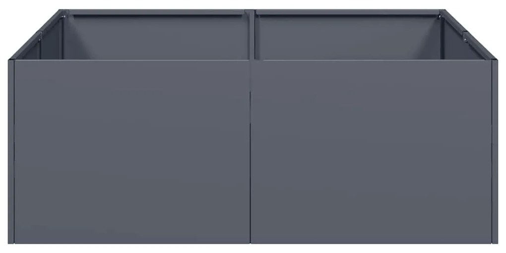 antracitszürke acél növénytartó 80x80x30 cm