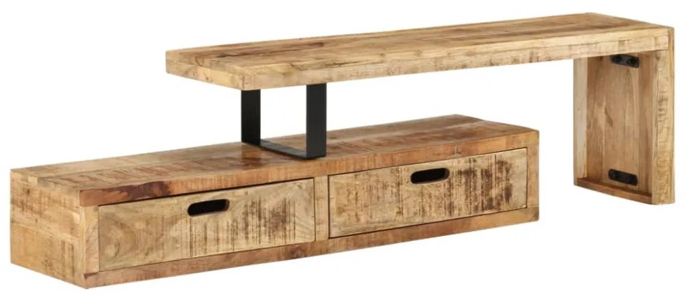 tömör mangófa TV-állvány (118-200) x 30 x 40 cm