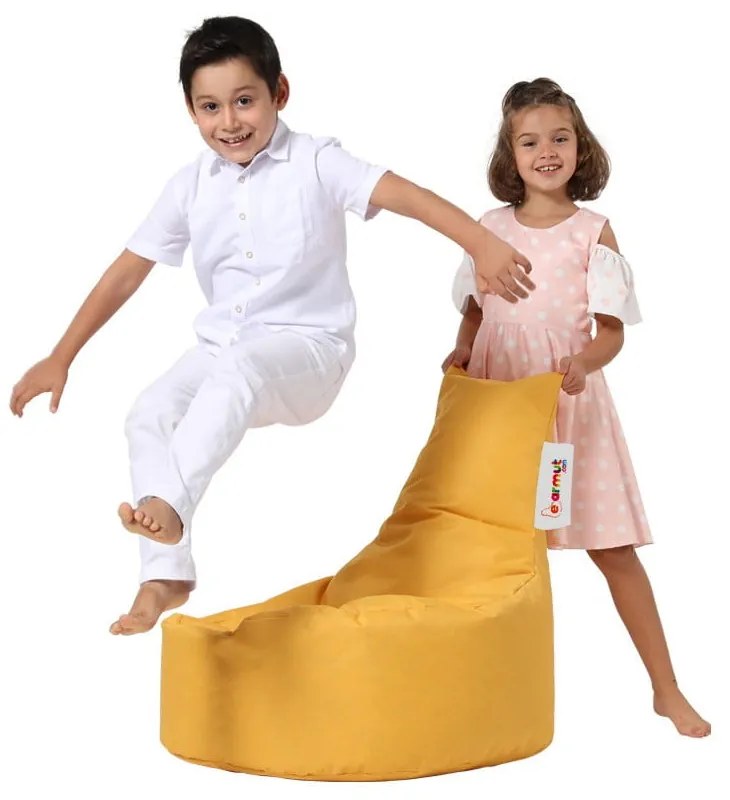Sárga gyerek babzsákfotel Baton – Floriane Garden