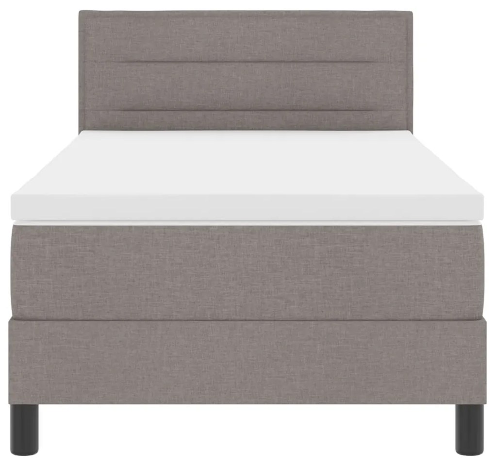 Boxspring ágy matraccal matracmal Tópszínű 80 x 200 cm szövet