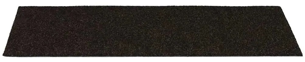 öntapadós lépcsőszőnyegek 30 db 60 x 25 cm sötétbarna téglalap alakú