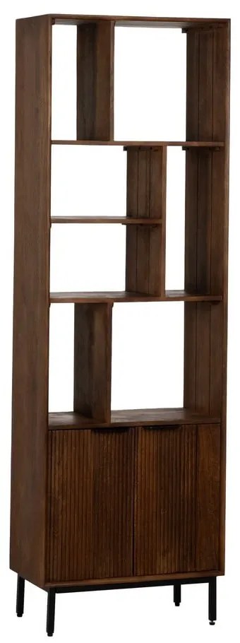 Barna mangófa könyvespolc 60x190x30 cm Sagara – Ixia