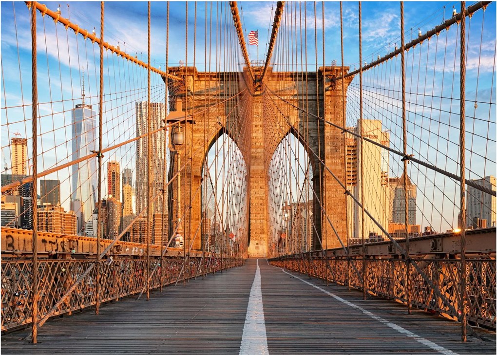 Üveg kép - Brooklyn híd (70x50 cm)