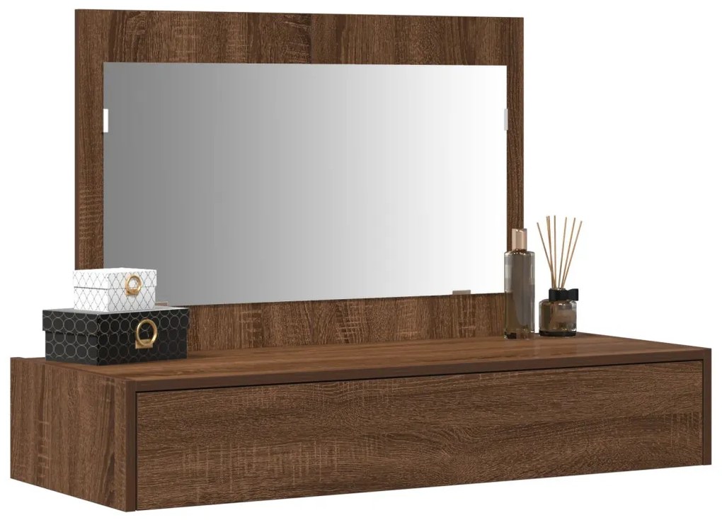 Fali öltözködő asztal Barna tölgy 100x40x70 cm