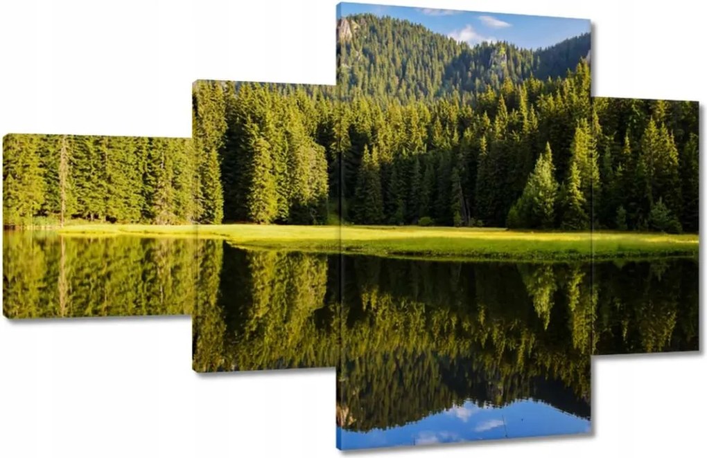 Festmények 130x80 Hegyi táj gyönyörű felhőkkel