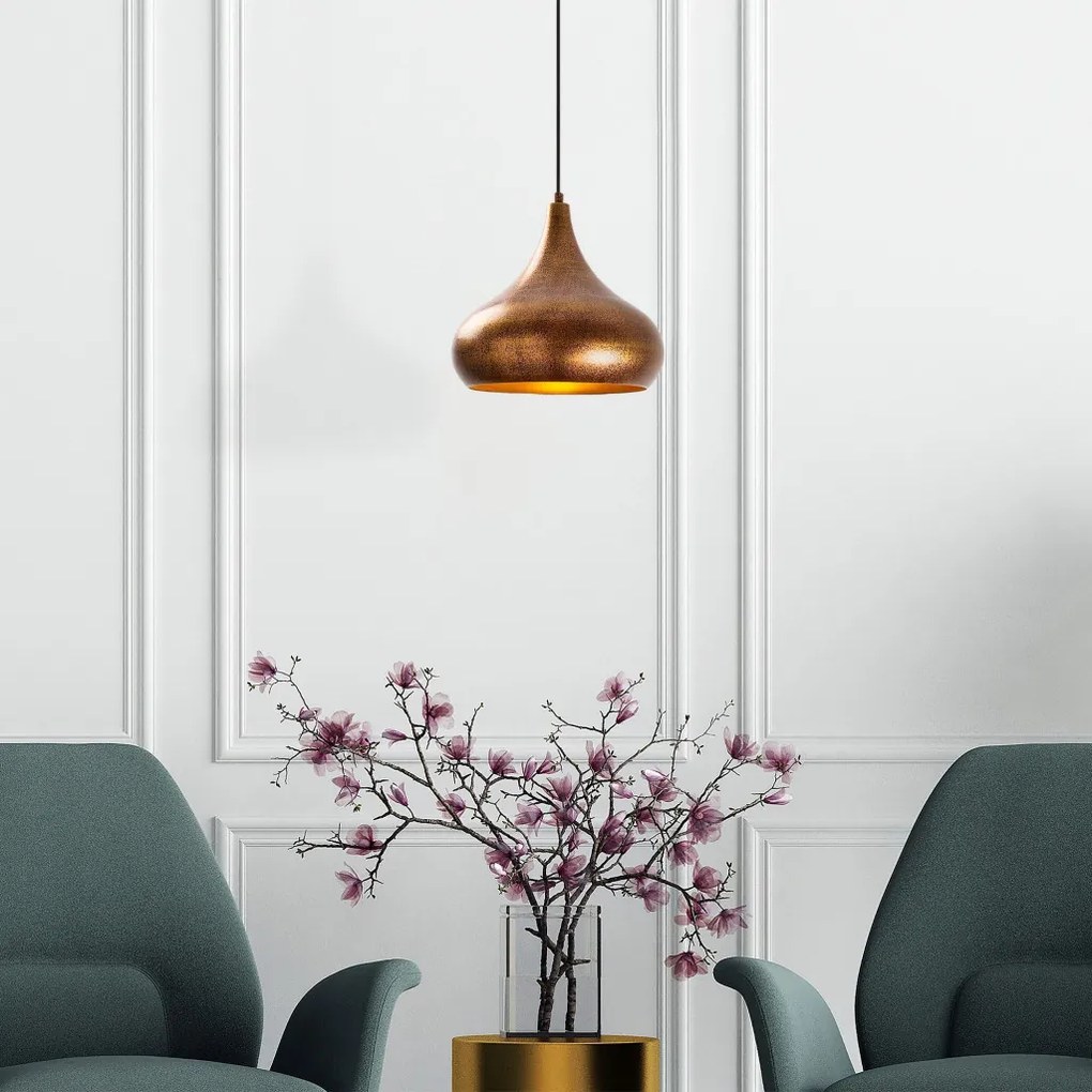 Muba 11550 réz fém függőlámpa, Ø26 cm