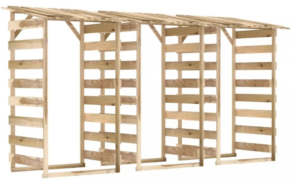 3 db impregnált fenyőfa pergola tetővel 100 x 90 x 200 cm