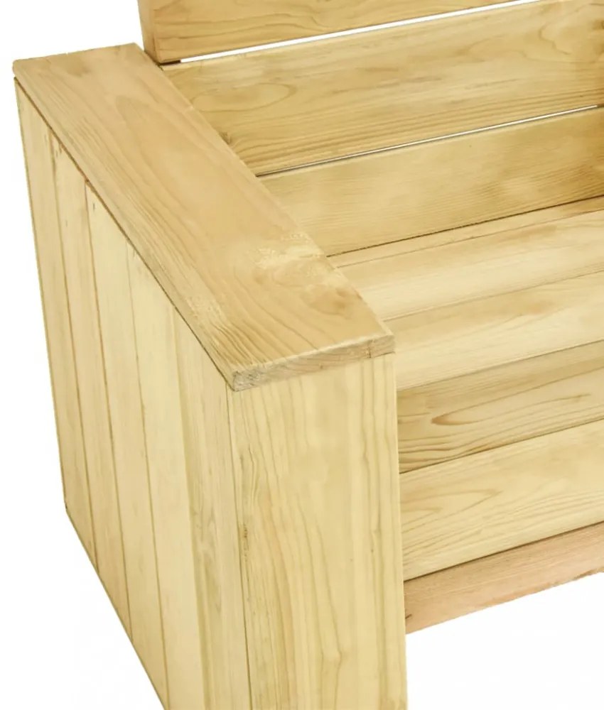 impregnált fenyőfa kerti sarokpad 239 cm