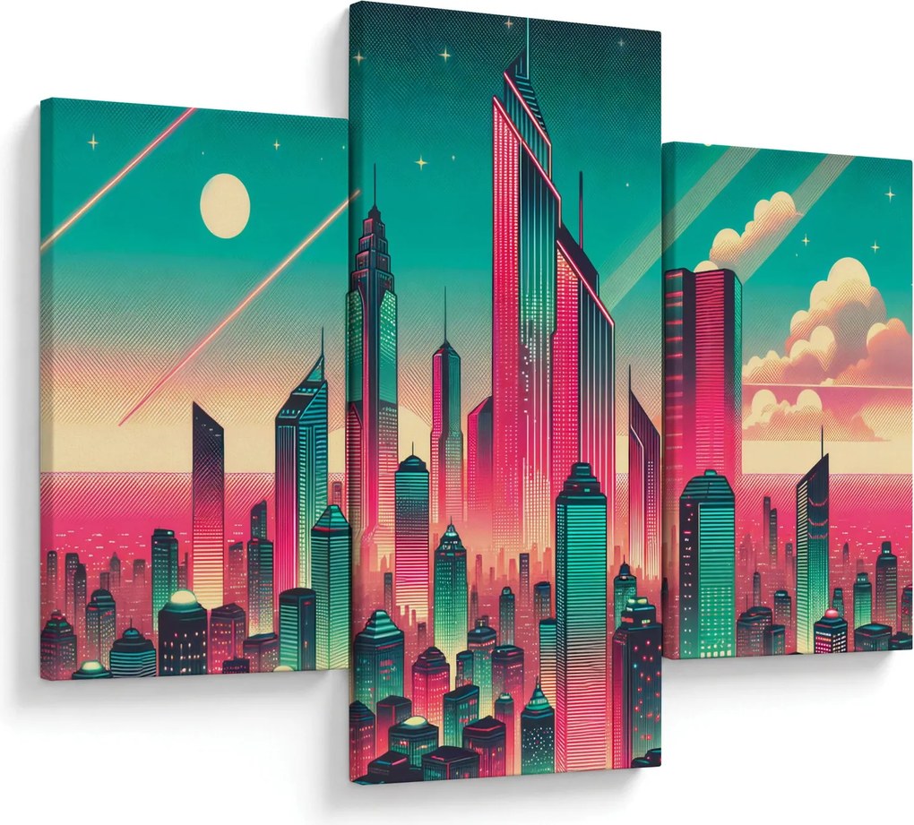 Kép – Nagyváros pop-art stílusban (90x60 cm)