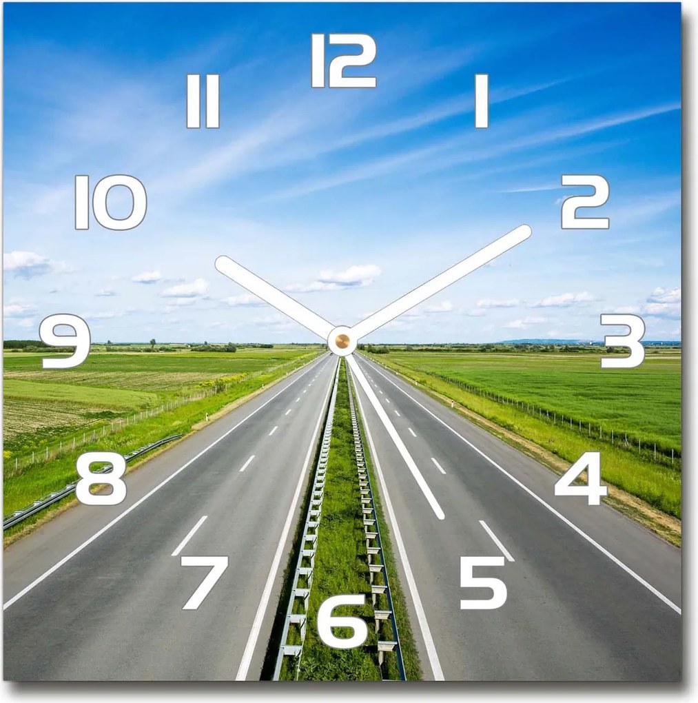 Szép üveg csendes falióra autópálya 30x30