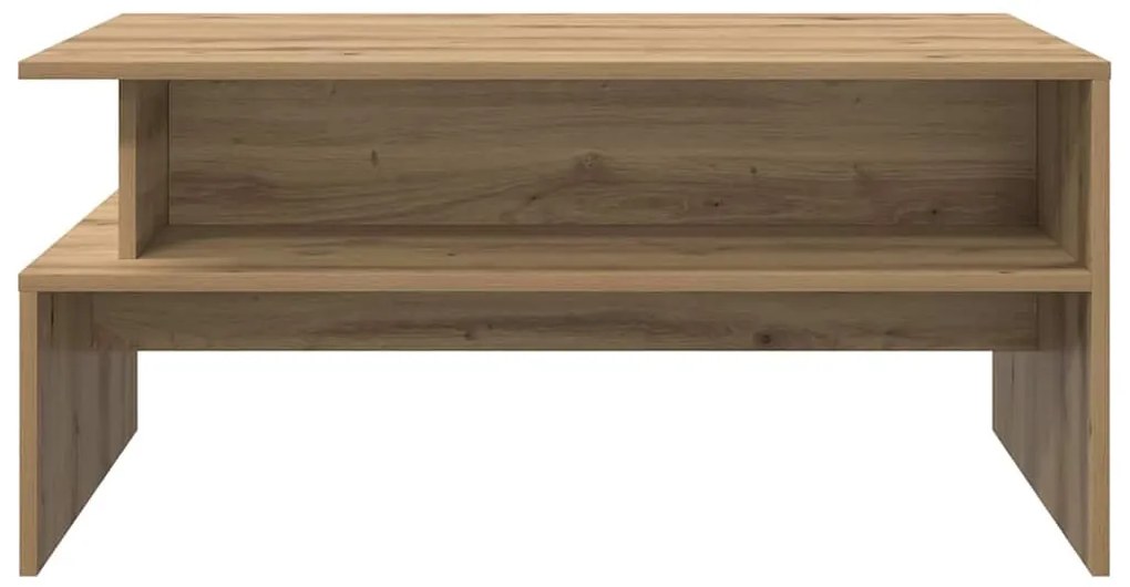 Dohányzóasztal kézműves tölgy 90 x 55 x 42.5 cm Faanyag