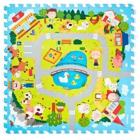 Plastica Falu habtapi, 9 részes, 90 x 90 cm