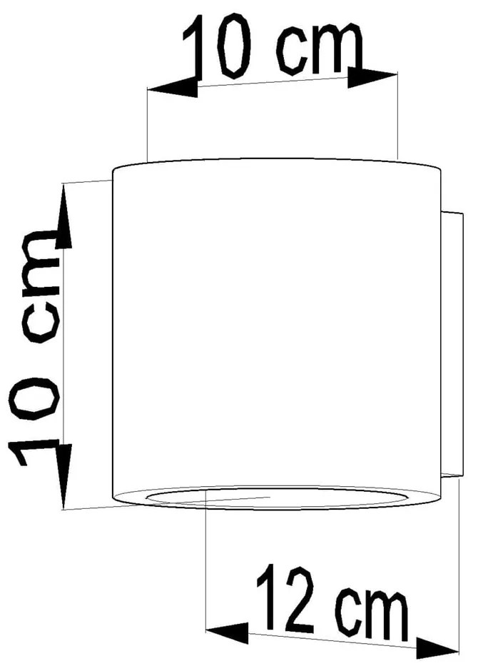 Roda beton falilámpa - Sollux