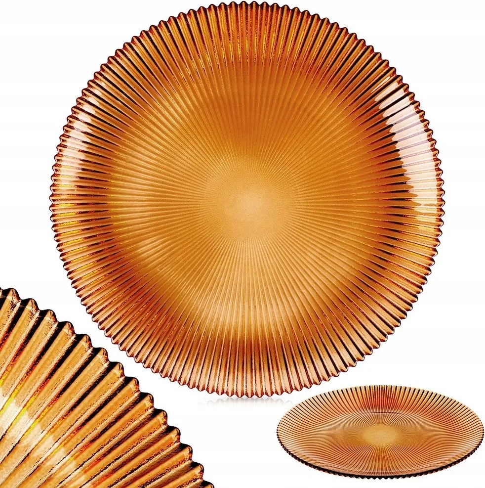 Borostyán desszertes tányér kicsi sütemény snack desszertek 21 cm