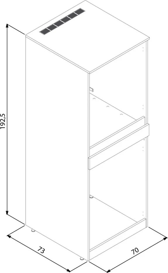 Linfa fürdőszobaszekrény, 70 cm – TR785PNC1468