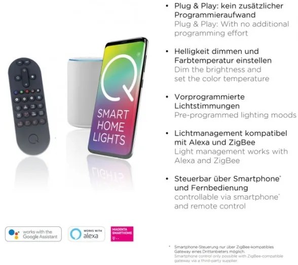 Paul Neuhaus 8008-70-LED Dimmelhető lámpa Q-PIATO LED/49W/230V 2700-5000k + távirányító