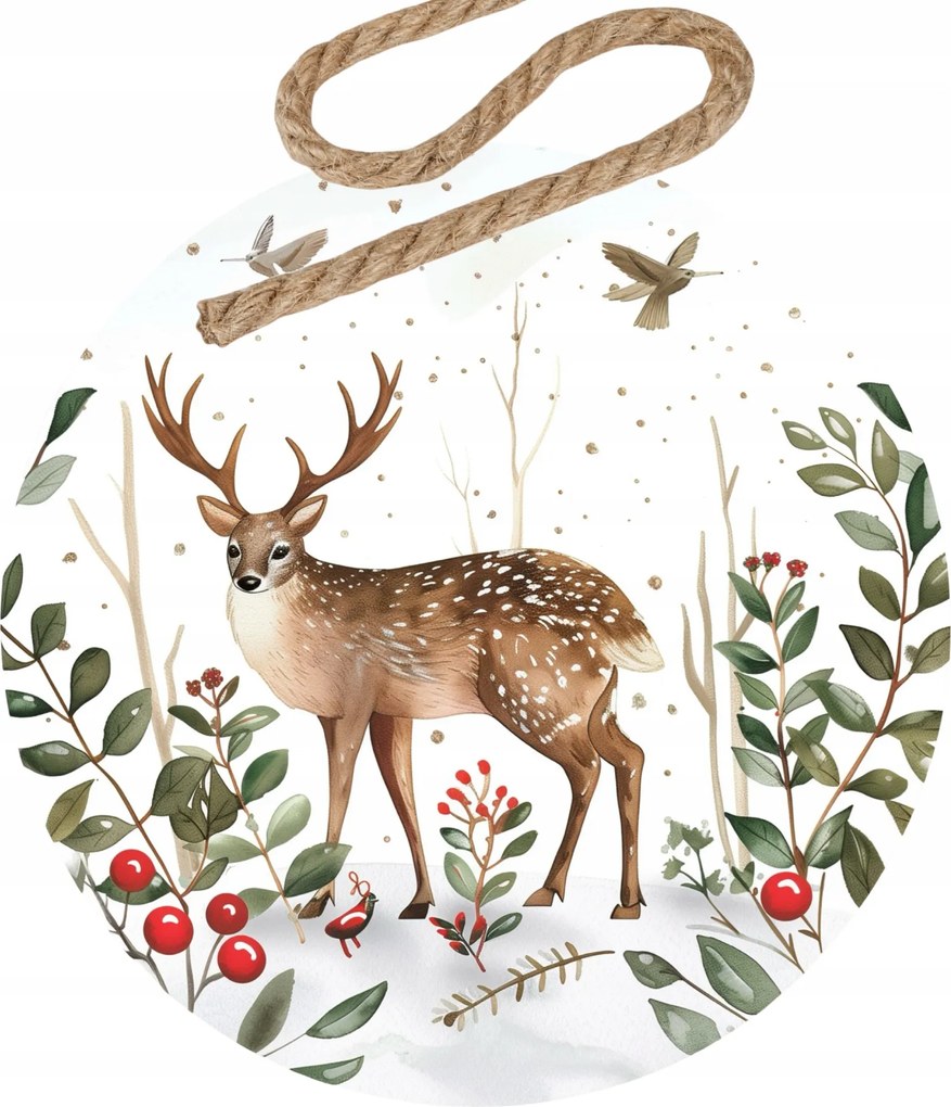 Karácsonyi gömbök a karácsonyfára Szarvas vadásznak 5 db