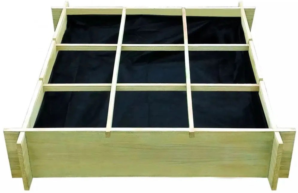 impregnált fa magaságyás 90 x 90 x 20 cm