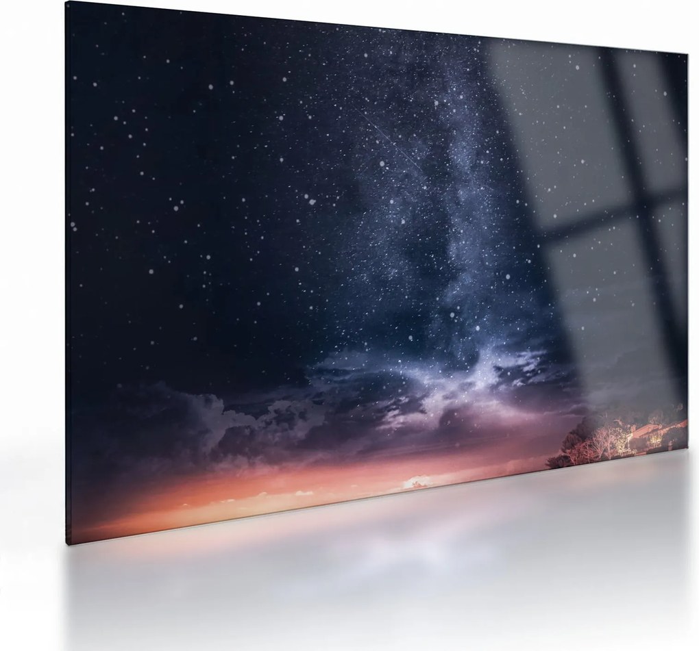 Égbolt tele csillagokkal képe (üvegen) (70x50 cm)