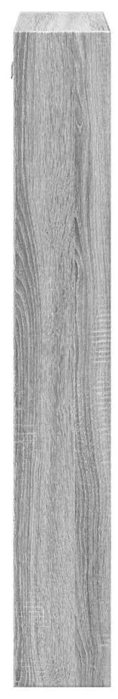 szürke sonoma színű szerelt fa faliszekrény 50 x 15 x 100 cm