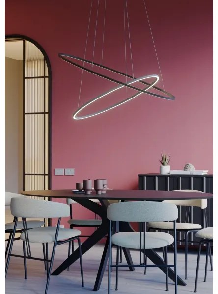 Redo 01-3299 - Dimmelhető LED-csillár, kábelen felfüggesztett LEO LED/67W/230V, fekete