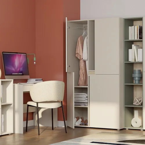 Gardróbszekrény 4 ajtós kivitelben, 100 cm méretben LENS