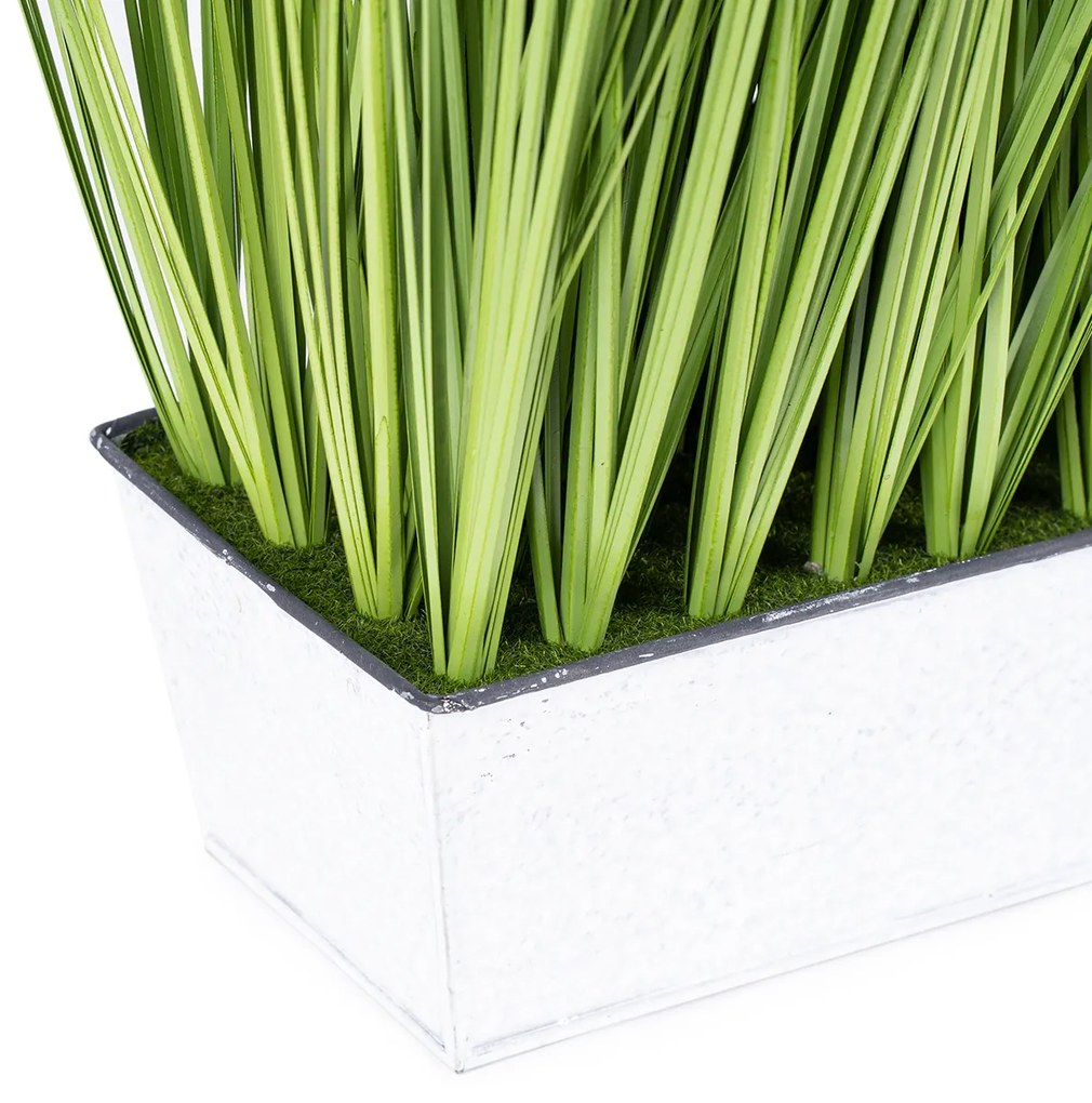 Virágláda műfűvel, 38 x 30 x 10 cm