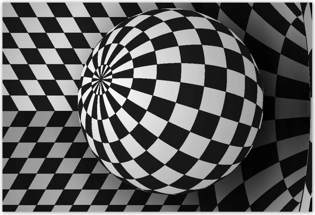 Poszterek 155x105 Absztrakt fekete-fehér