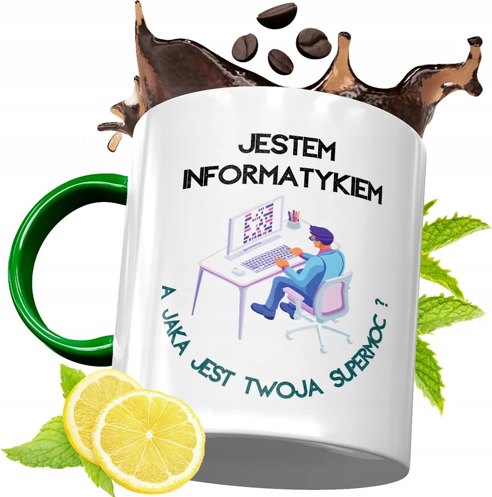 Zöld Bögre Informatikusoknak Születésnapi Ajándék fényképes nyomtatással