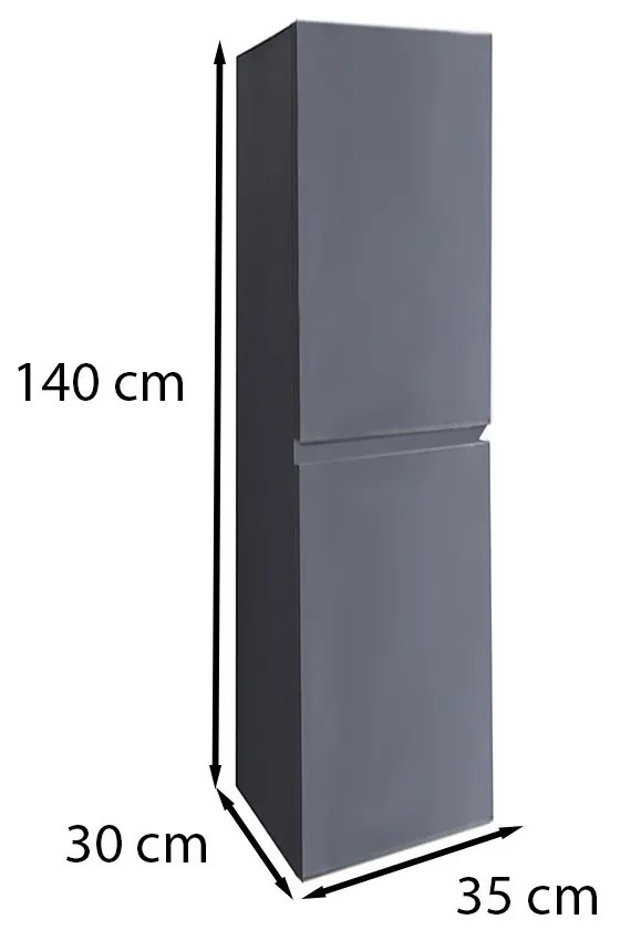 Cube függesztett oldal szekrény szürke