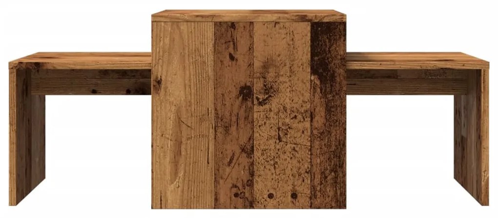 Antik fa színű szerelt fa dohányzóasztal 100 x 48 x 40 cm