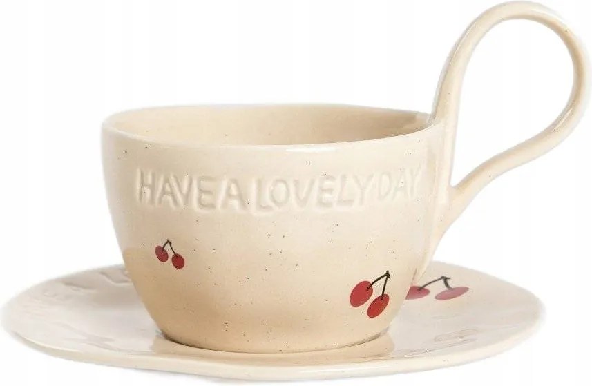 Cseresznyés csészealj 200 ml kávéscsésze Isernia Homla