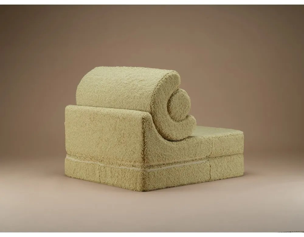 Zöld buklé gyerek fotel Flipster – Wigiwama