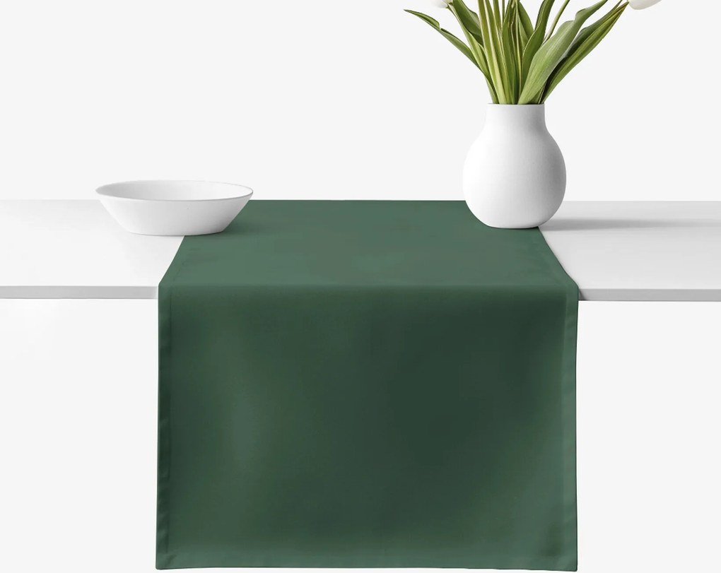 Goldea pamut asztali futó - sötétzöld 35x140 cm