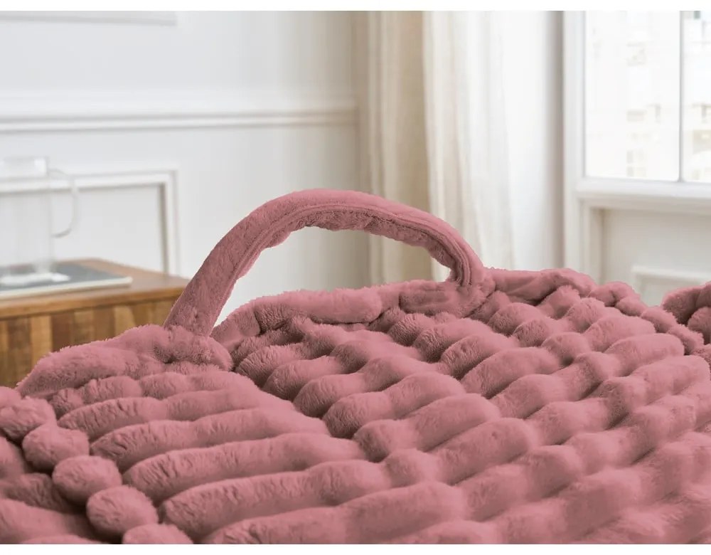 Rózsaszín kordbársony babzsákfotel Socrate – Bobochic Paris