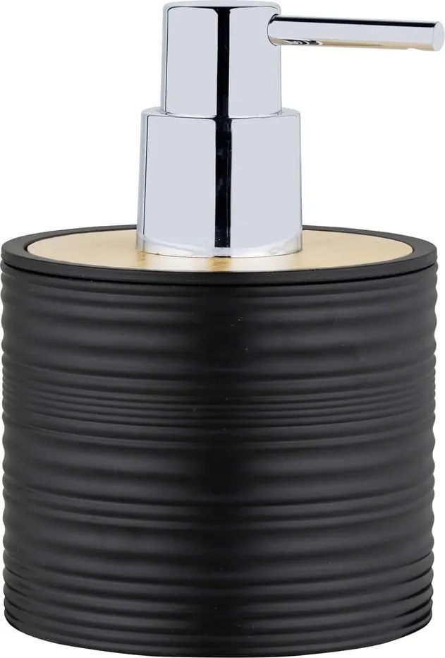 Fekete műanyag szappanadagoló 350 ml Lyon – Allstar