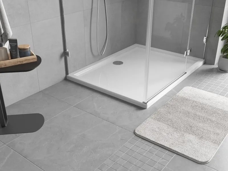 Mexen Flow téglalap alakú slim zuhanytálca 90 x 85 cm, fényes fehér - 46R108590
