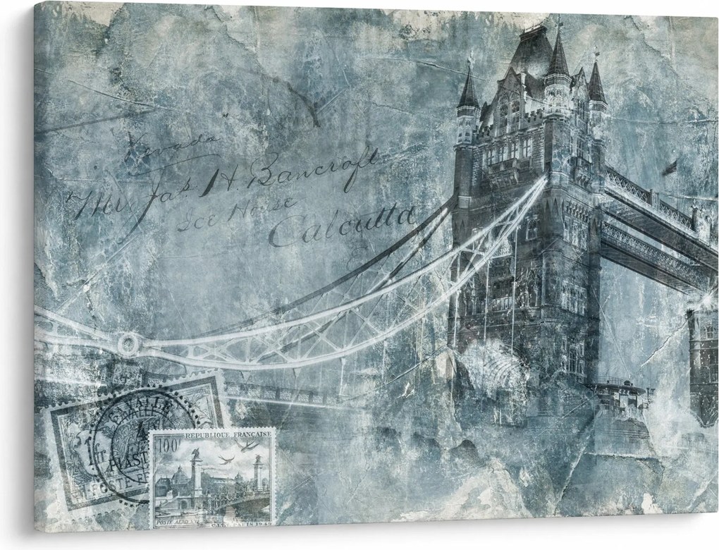 Kép - Tower Bridge hideg tónusokkal (70x50 cm)