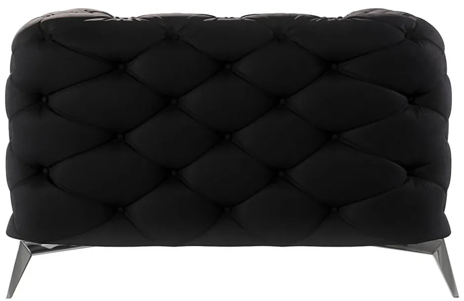 Fekete bársony fotel Chelsea – Ropez