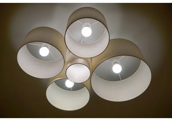 Duolla - Mennyezeti lámpa ROLLER PENTO 5xE27/60W/230V arany