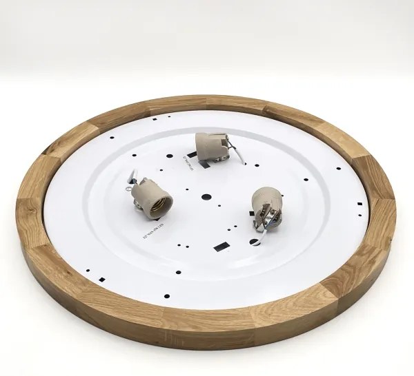 Brilagi - LED Mennyezeti lámpa BELLADONNA 3xE27/15W/230V átm. 50 cm fehér/tölgy