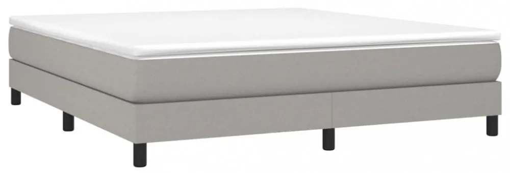 világosszürke szövet rugós ágykeret 160 x 200 cm