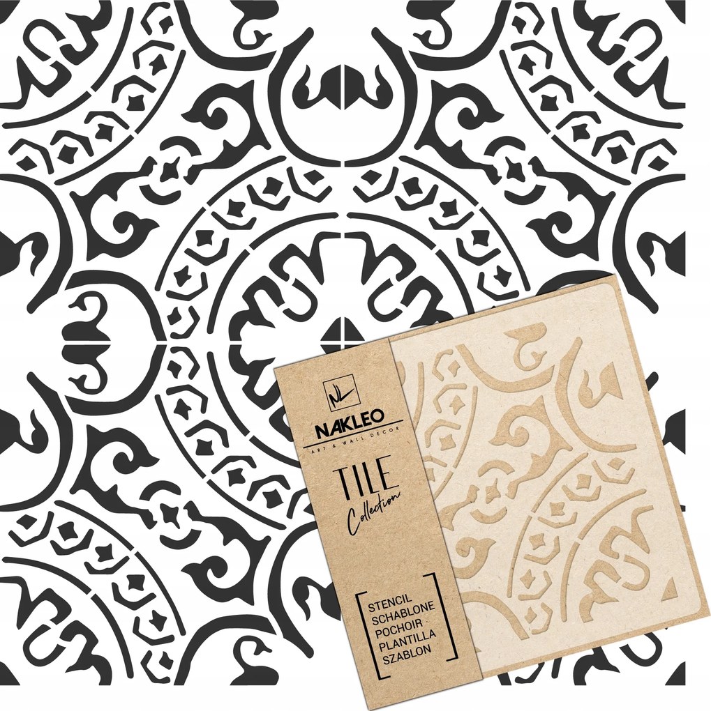 Festősablon Csempe Csempék Többször felhasználható 45x45cm Spanyol minta Juberri