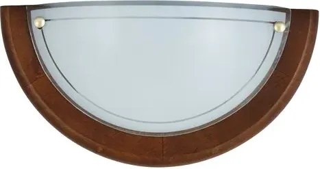 Rabalux beltéri fali lámpa e27 60w tölgy/opál üveg ufo