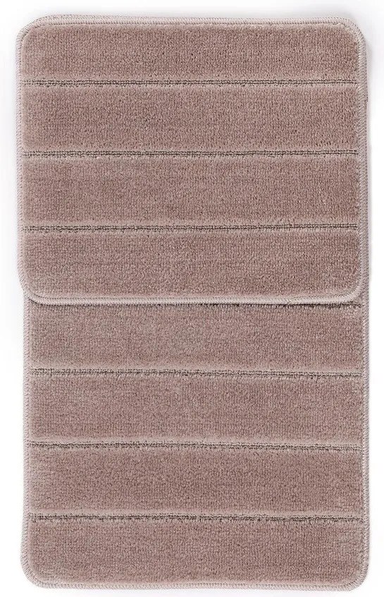 Barna fürdőszobai kilépő szett 2 db-os 50x80 cm Yeni Cizgli – Foutastic