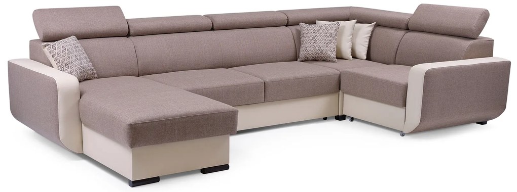 Sarokkanapé Istar U (barna + bézs) (J). 630089