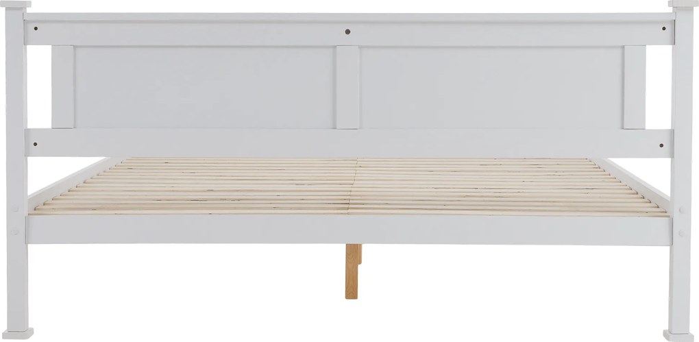 Ágy ágyráccsal, fenyő/fehér, 160x200 LUCAS NEW